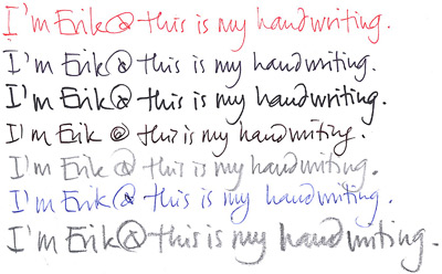 Erik Spiekermann's handwriting
