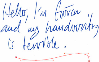 Göran Söderström's handwriting